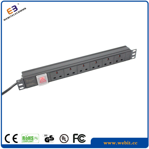 rack mountable 6-way UK PDU