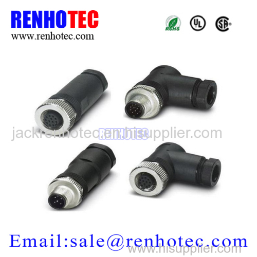 Micro M12 4 Pin Field Attachable Connector Cable Assembly