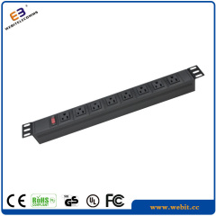 us 1u plastic pdu with surge protection