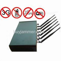 Adjustable High Power 6 Antenna WiFi GPS Cell Phone Jammer