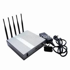 5 Band Cellphone WIFI signal Jammer with Remote Control+Omnidirectional Antennas