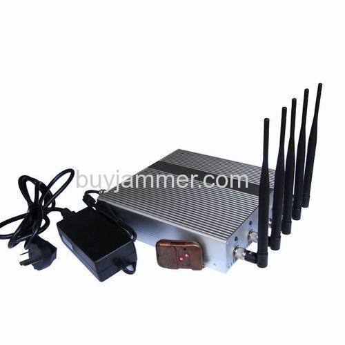 5 Band Cellphone GPS signal Jammer with Remote Control