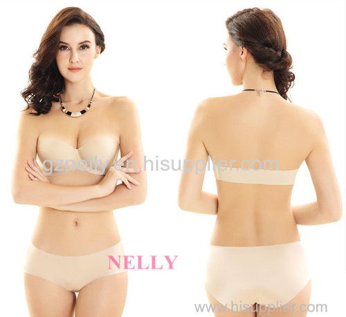 new design sexy ladies lingeries seamless Strapless invisible bra women underwaer