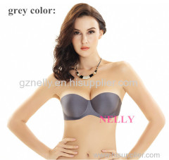 new design sexy ladies lingeries seamless Strapless invisible bra women underwaer