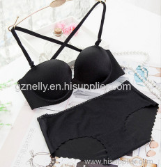 beauty back seamless bra set with panty ladies underwear woman sexy lingeries
