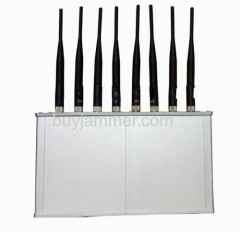 High Power 8 Antennas 16W 3G 4G Mobile phone WiFi Jammer with Cooling Fan