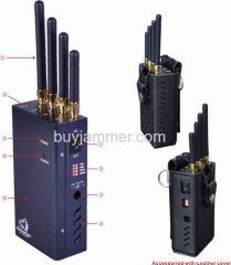 Portable Cellular Cellphone Jammer with Selectable Button