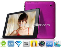 Wholesale 8 inch TFT quad core wifi android tablets with 4000 mAh battery