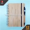 Bamboo Spiral Notebook With Recycle Pen