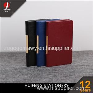 Logo Embossed Custom Mini Size PU Leather Notepad With A Pen For Promotion Gift