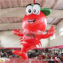 Inflatable Animal Shrimp Logo For Store Promotion