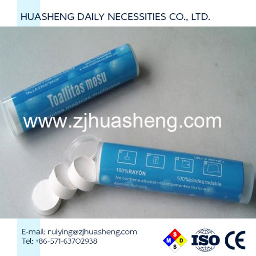 Supplier of Compressed washcloth tissue