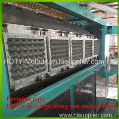 Small egg tray machine with drying line