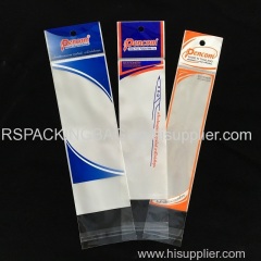 custom self adhesive opp header bag for pen packing