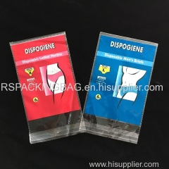 custom bopp underwear bags with self sealed flap