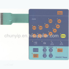 flexible square flat panel led backlight membrane switch