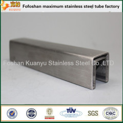 Slotted stainless steel handrail tube 304 square slotted tube