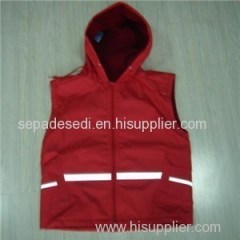 YJ-1127 Safety Reflective Red Rain Vest Jacket Fashionable Rain Coats