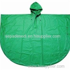 YJ-6006 Popular Green PVC Cycling Rain Poncho Plastic For Hiking