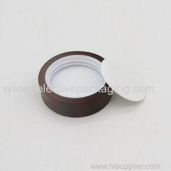 Brown color ash wood cap for cream jar