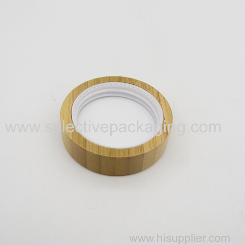 Bamboo cap for cream jar