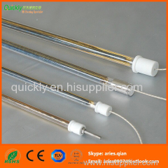 Gold medium wave quartz heating tube