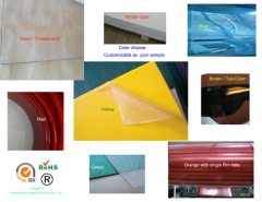 white red green yellow blue clear pet sheets for indoor sign and thermoforiming