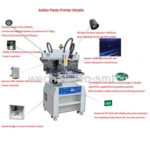 1.2m semi-auto solder paste printer machine
