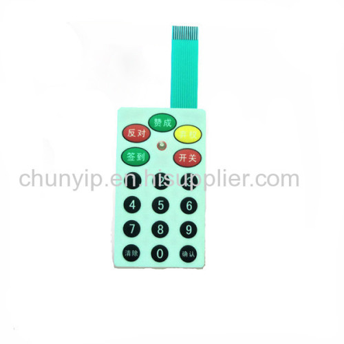tactile push button membrane switch with led backlight