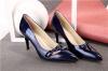 Bowtie patent leather foldabel heel ladies dress shoes