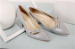 Bowtie patent leather foldabel heel women dress shoes