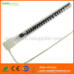 Carbon quartz infrared lamp with white reflector