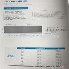 PVC PITCH 1.00mm FLAT CABLE ul 2651 flat ribbon wire PVC insulated tinned copper