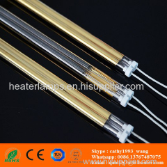 double tube medium wave IR heater for mirror coating oven
