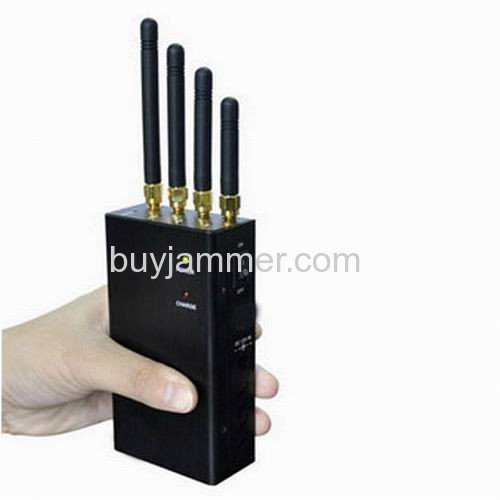 4 Band 2W Portable 4G LTE and 3G Mobile Phone Jammer