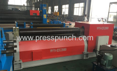 12x2500mm mechanical 3 roller plate rolling machine double pinch