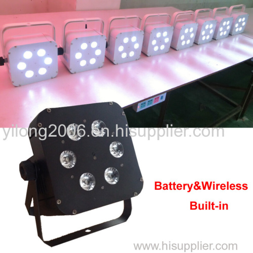 factory price 6X15W RGABW 5in1 battery wireless led par64/wedding decoration/led lighting