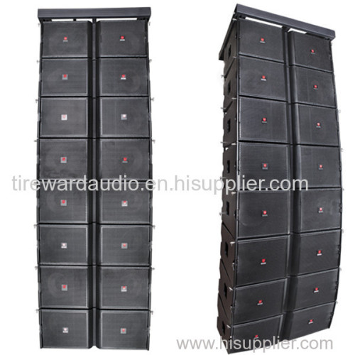 Dual 12 inch woofer line array professional loud speaker power audio sound system