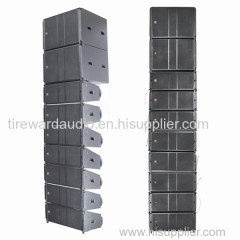 Dual 10 inch woofer line array and single 18 inch sub woofer professional audio sound system speaker box