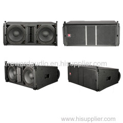 Dual 10 inch woofer line array and single 18 inch sub woofer professional audio sound system speaker box