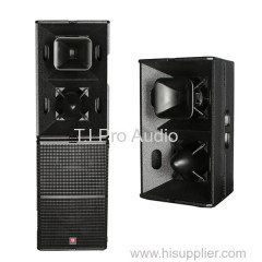 Dual 12 inch woofer speaker and dual 15 inch sub woofer professional stage show event church power speaker box