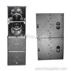 Dual 12 inch woofer speaker and dual 15 inch sub woofer professional stage show event church power speaker box