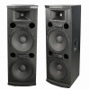 Dual 15 inch woofer power speaker two way full range speaker