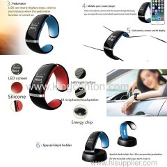 bluetooth fitness bracelet with pedometer function Phone contacts sync automatically View and Dialing