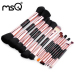 MSQ New Arrival Single Makeup Brush Rose Gold Double Ended Make up Brush Synthetic Hair 14 Pieces