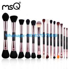 MSQ 14 Pieces Makeup Brush Rose Gold Double Ended Make up Brush Set