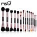 MSQ New Arrival Single Makeup Brush Rose Gold Double Ended Make up Brush Synthetic Hair 14 Pieces