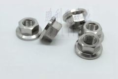 DIN6923 titanium Hexagon nut with flange made in China manufacturer in stock hexagon flange nuts ISO4161 GB6177-86