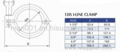 Sanitary 13IS I-line single pin clamp