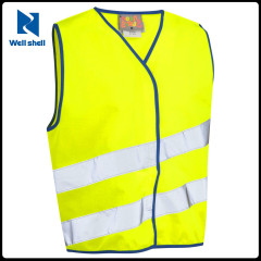 wholesale OEM service Unisex Sports Vis vest Yellow Child Reflective Safety Vests